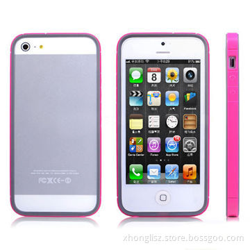 Slim lovely color bumper TPU hard back cover for iPhone 5S